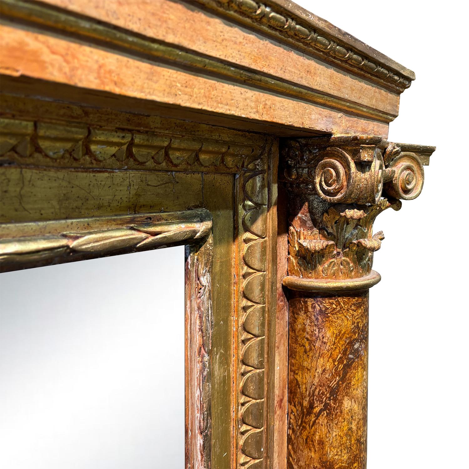 Specchio da parete in legno di tiglio del XVI secolo - Antique Mirror in vendita 5