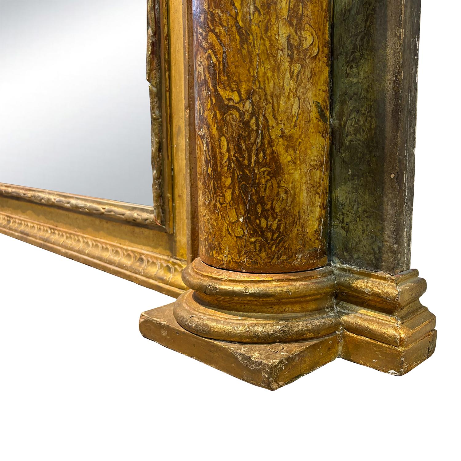 Legno Specchio da parete in legno di tiglio del XVI secolo - Antique Mirror in vendita