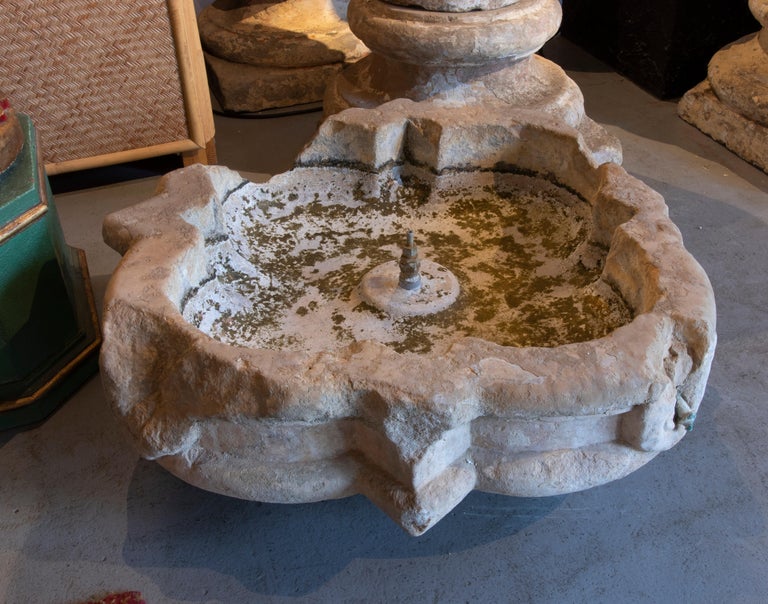 16th Century Italian Renaissance Marble Fountain with Bronze and Lead F ...