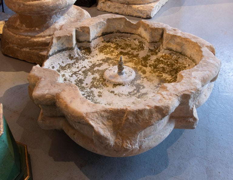 16th Century Italian Renaissance Marble Fountain with Bronze and Lead F ...