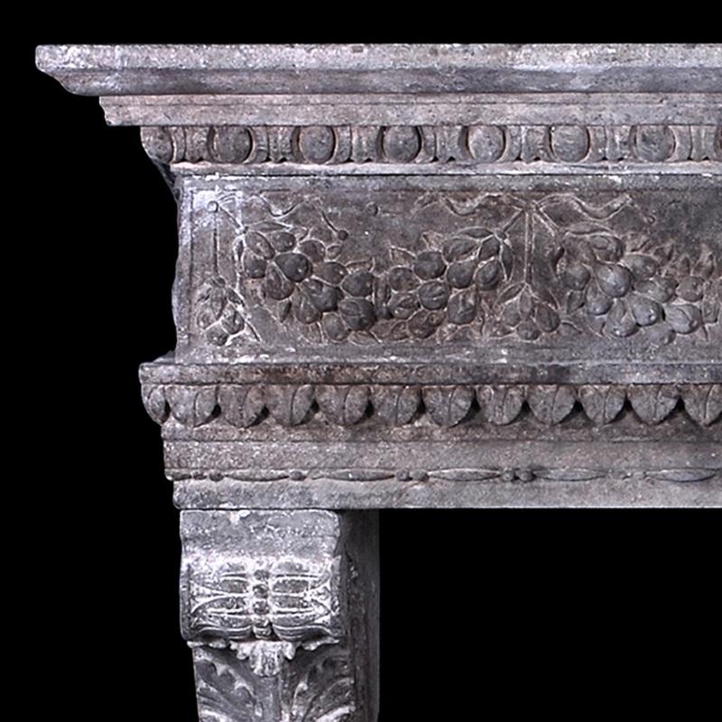 Medieval 16th Century Italian Stone Chimneypiece