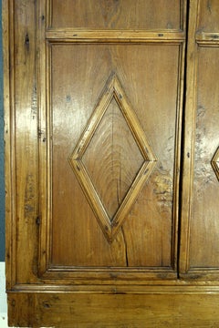 16th Century Italian Tuscan Old Chestnut 2 Door Stipo with Losanghe