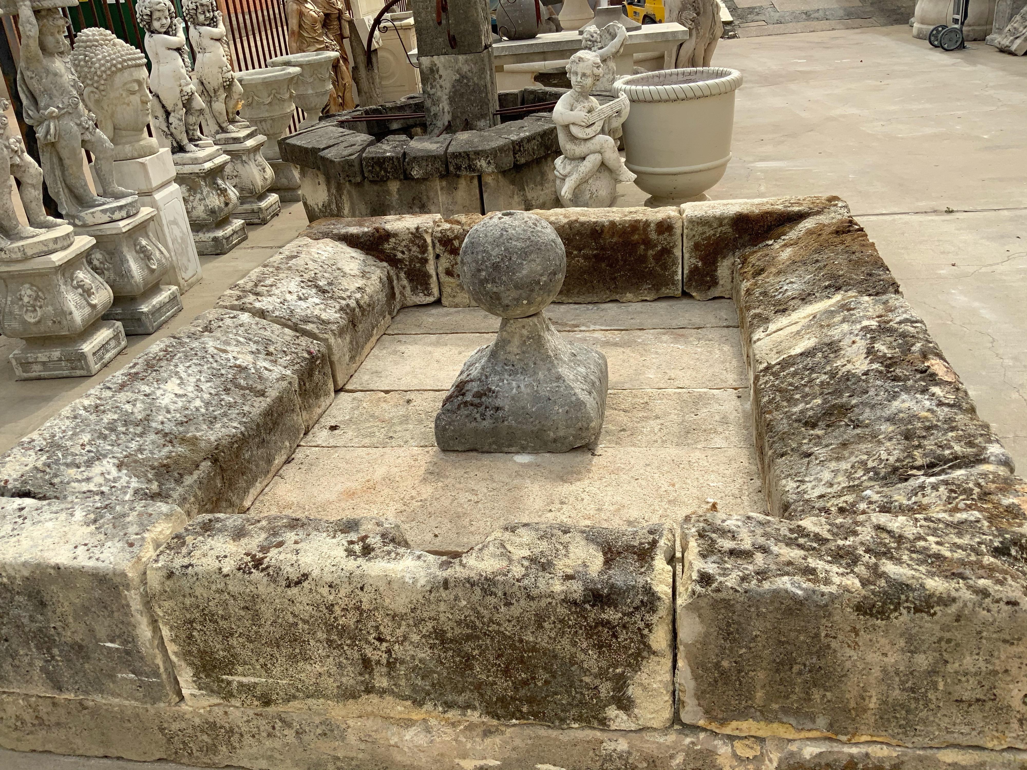 French 16th Century Limestone Fountain from the Bordeaux Region