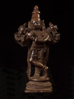 16th Century Lost Wax Cast Bronze Venugopala Form of Krishna, India