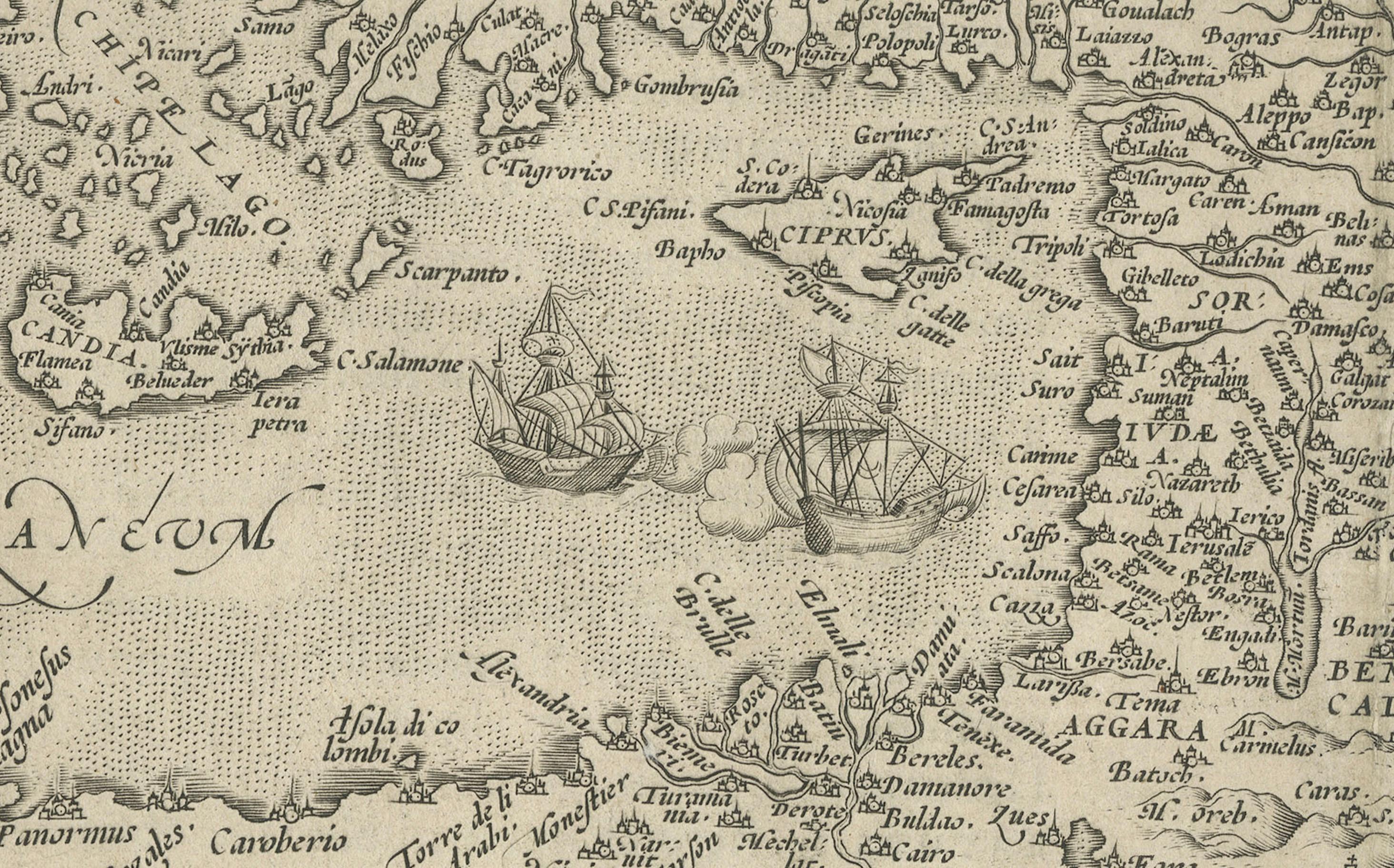 Title: Original 16th-Century Map of the Ottoman Empire and Near East: *Turcici Imperii Descriptio* by Ortelius, 1571  

This rare copperplate engraving, Turcici Imperii Descriptio, is an original map from Abraham Ortelius's monumental atlas Theatrum