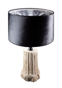 16th Century Marble Column Fragment Table Lamp