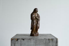 Marie-Madeleine du XVIe siècle en noyer sculpté et polychromé