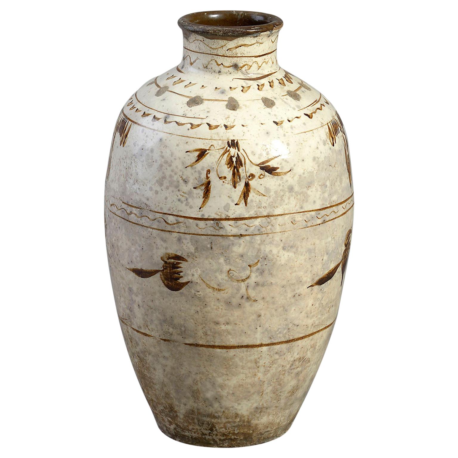 16th Century Ming Period Cizhou Pottery Vase