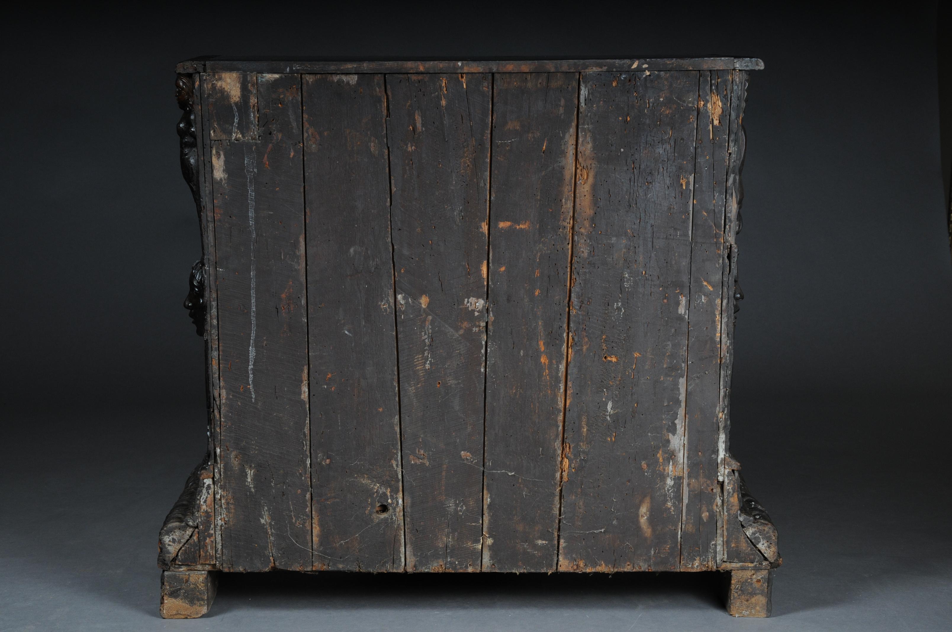 Wood 16th Century Museum Chest of Drawers Renaissance Probably