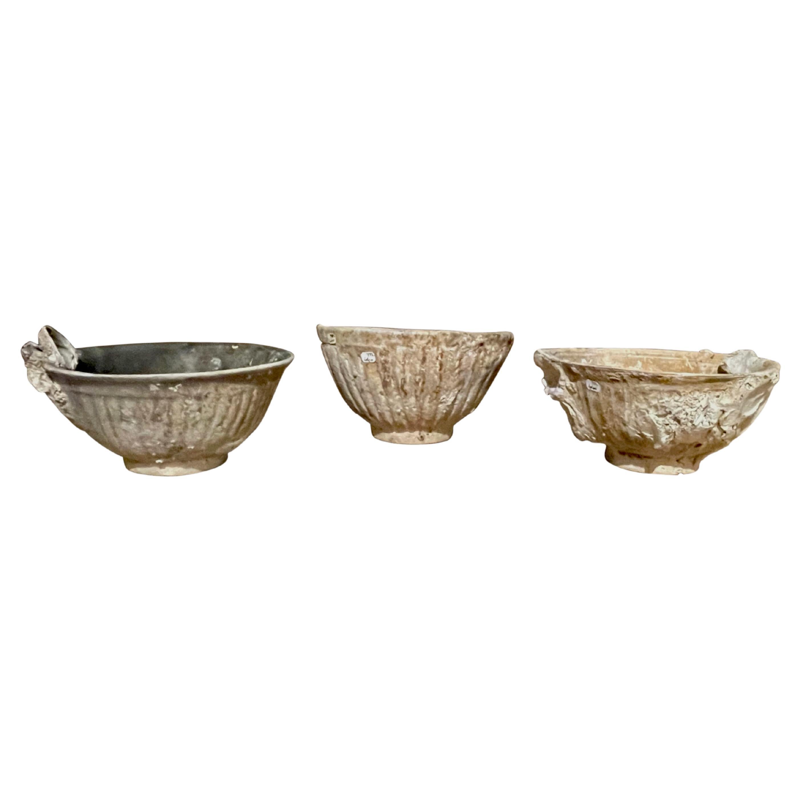 16th Century Natural Weathered Patina Ship Wrecked Ceramic Bowl, Thailand 1
