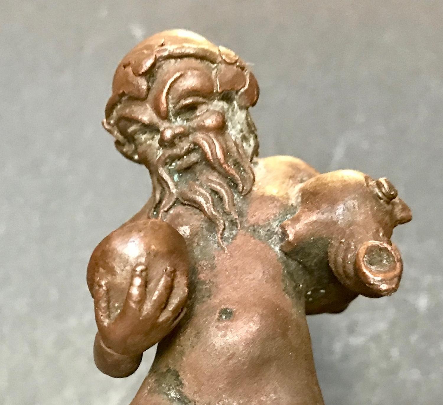 18th Century and Earlier 16th Century North Italian Bronze Statuette of Aquarius After the Antique