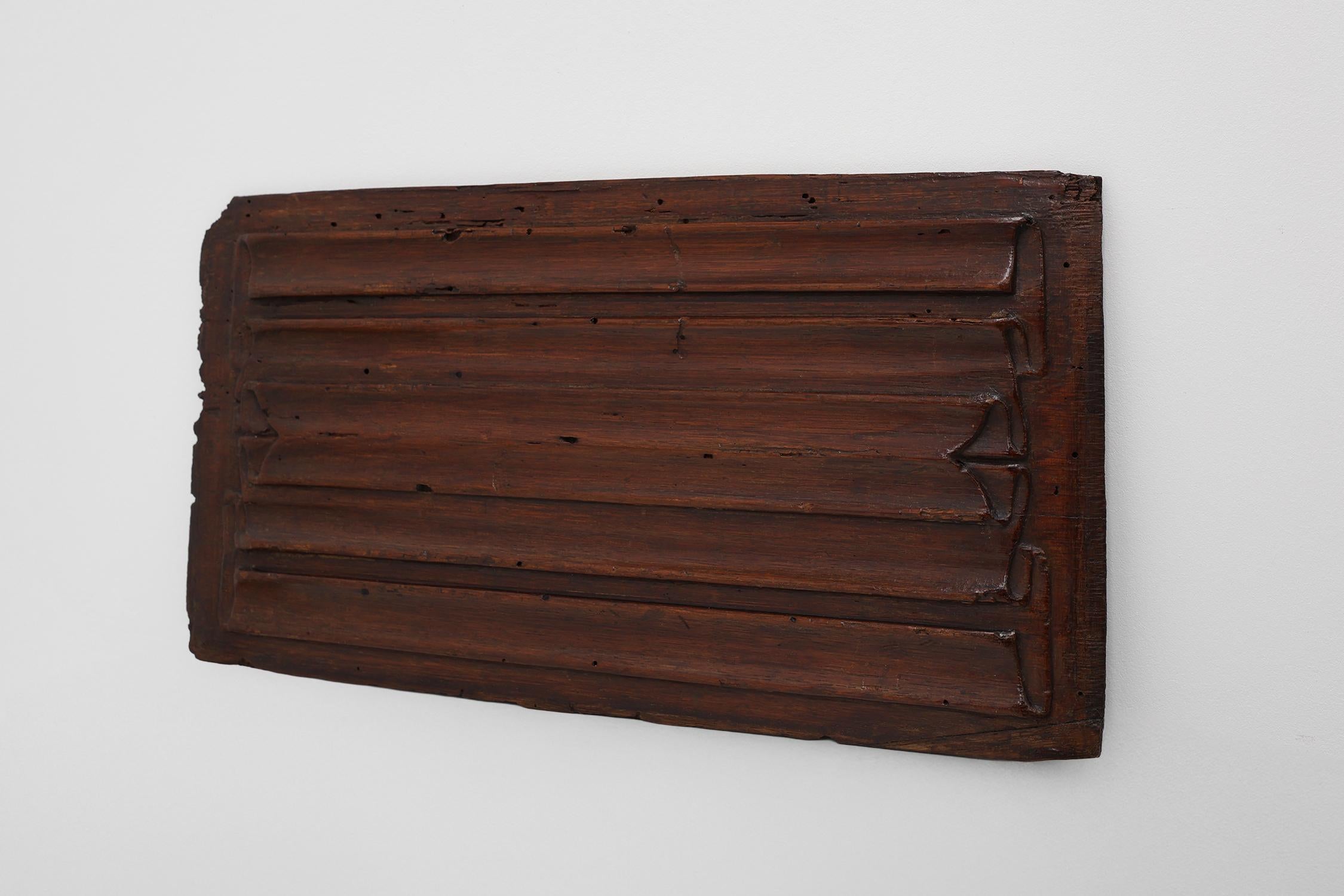 16th Century oak carved Gothic Panel, Belgium In Good Condition For Sale In Meulebeke, BE