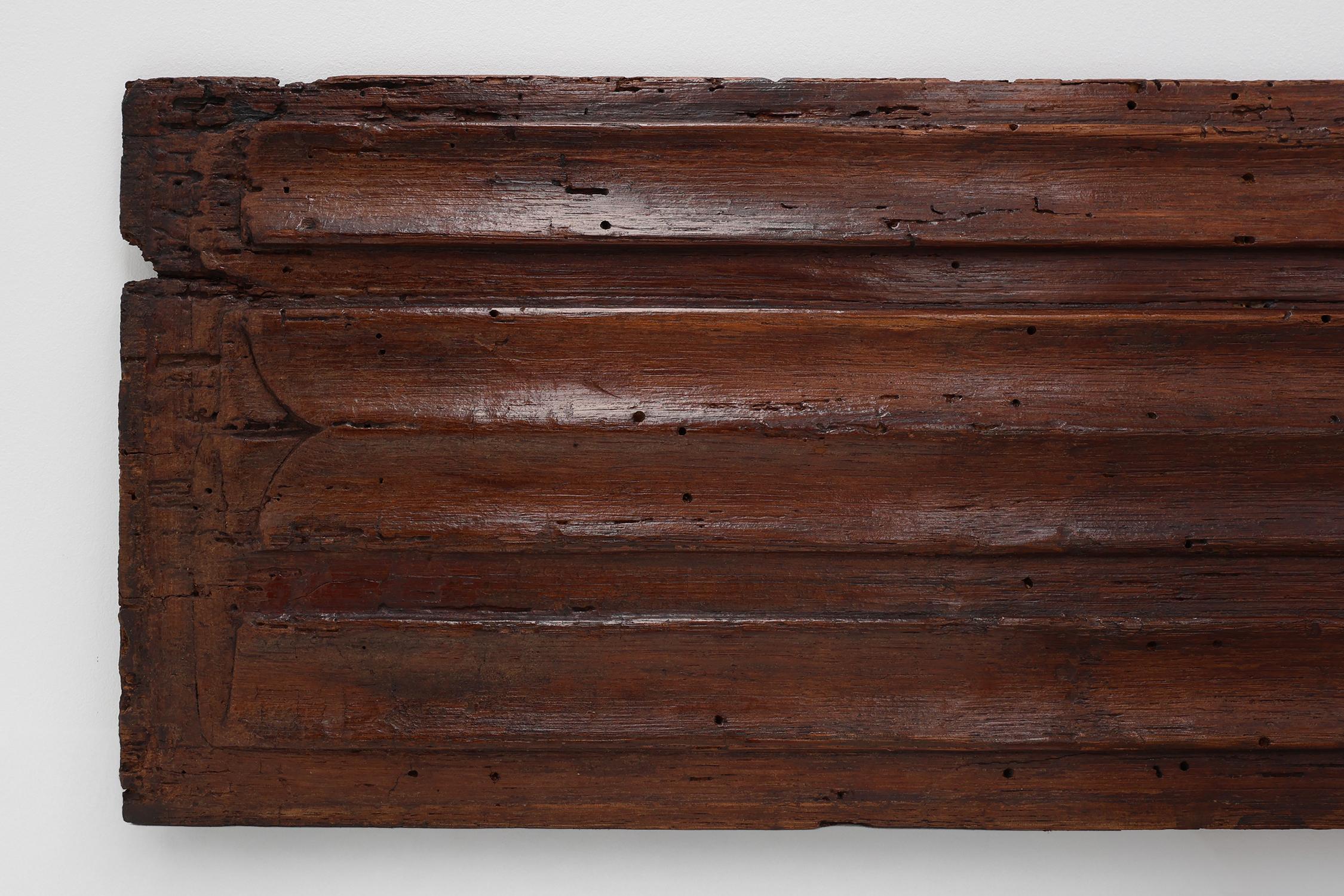 18th Century and Earlier 16th Century oak carved Gothic Panel, Belgium For Sale