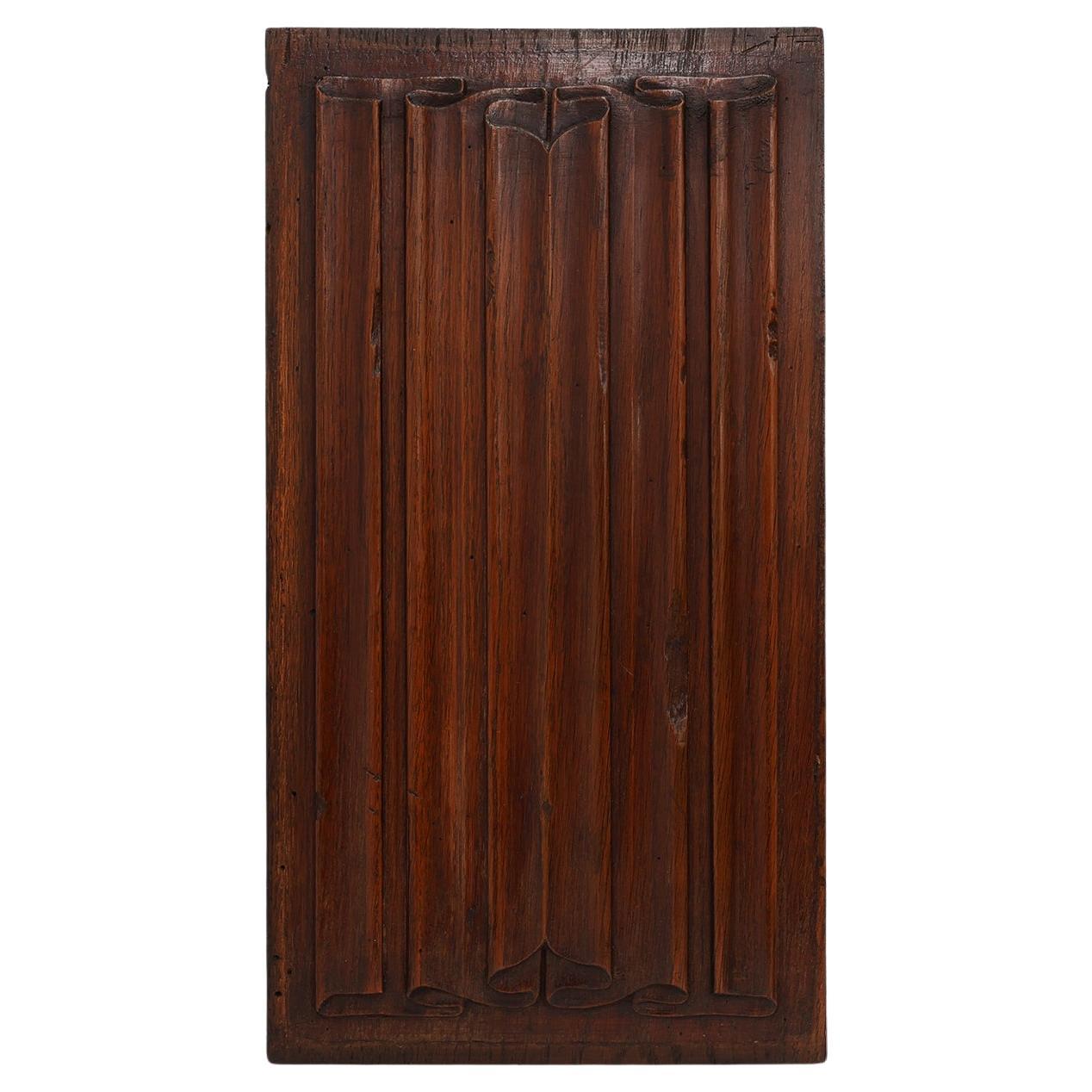 16th Century oak carved Gothic Panel, Belgium