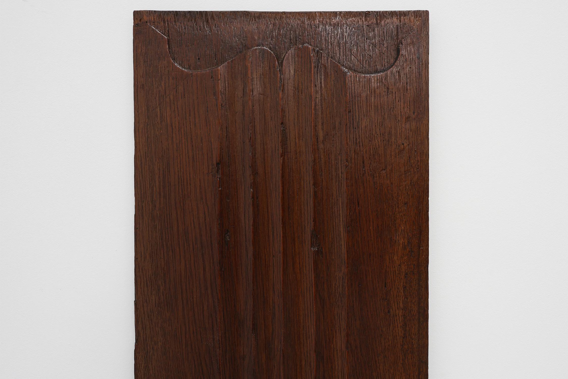 Belgian 16th Century oak carved Gothic Panel, France For Sale