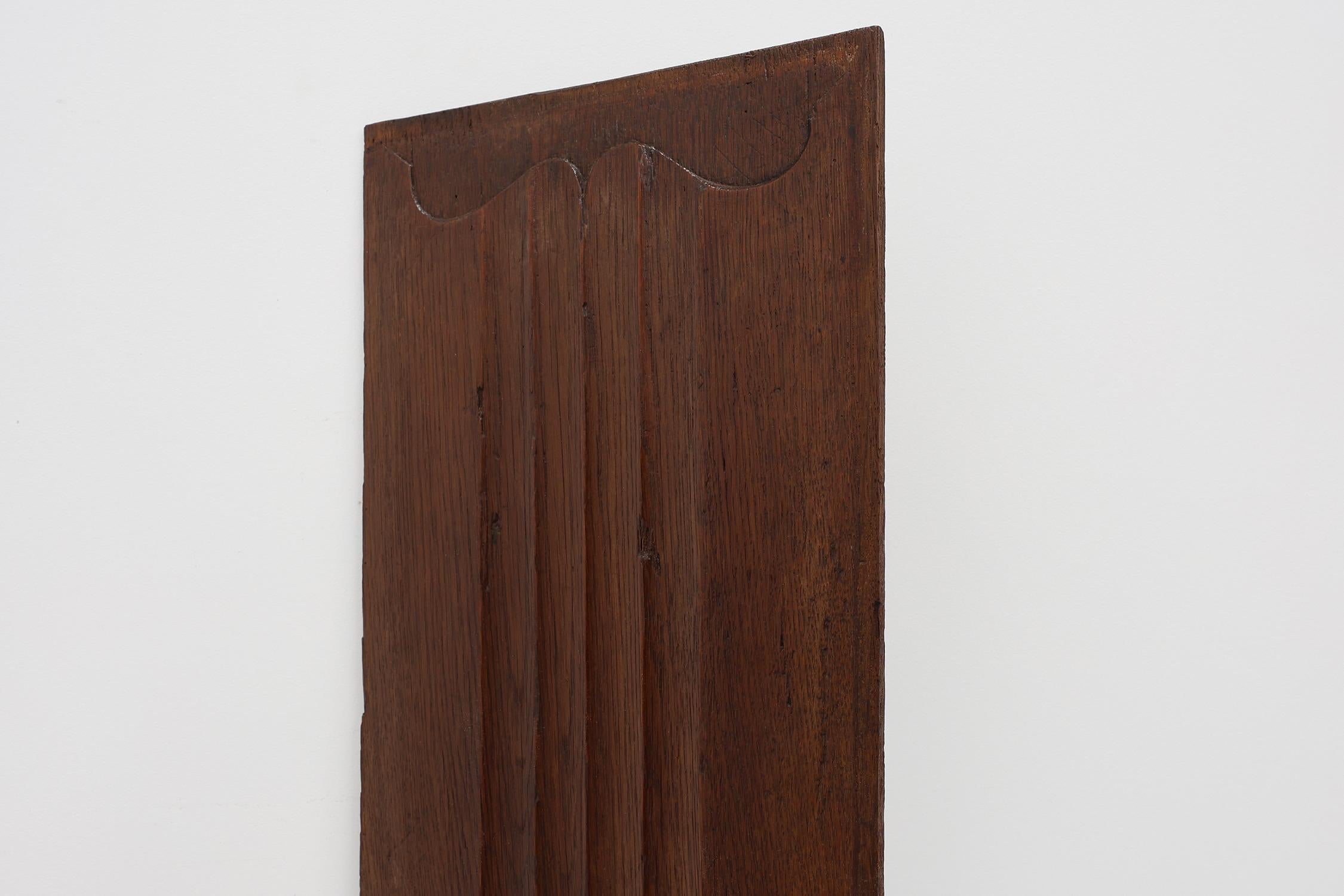 Hand-Carved 16th Century oak carved Gothic Panel, France For Sale