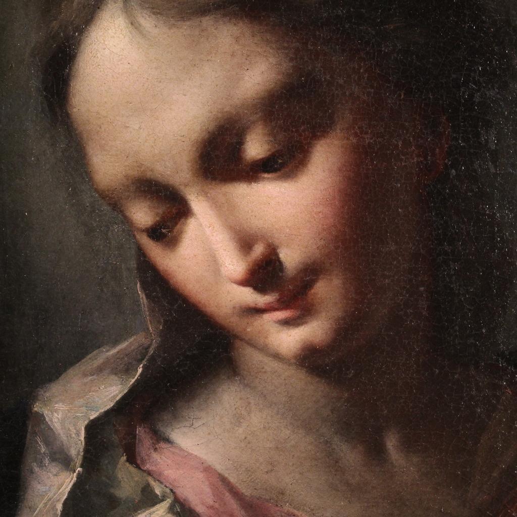16th Century Oil on Canvas Emilian School Antique Madonna Painting, 1550 5