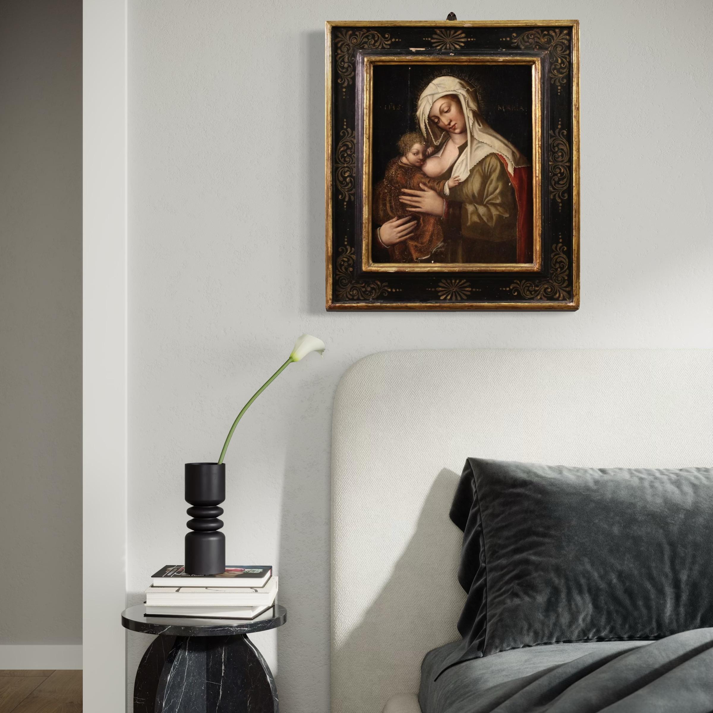 16th Century Oil on Canvas Italian Religious Painting Madonna with Child, 1520 en vente 8