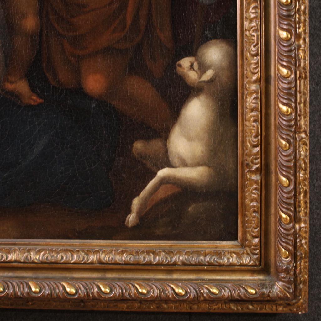 16th Century Oil on Canvas Tuscan School Antique Religious Painting Holy Family in vendita 2