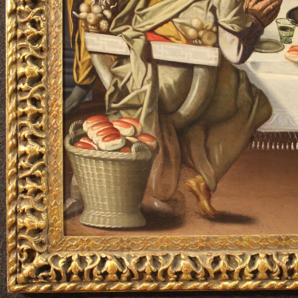 16. Jahrhundert Öl auf Eichenholz Antike flämische Abendmahlsmalerei, 1570 2
