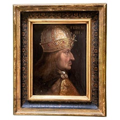 16th Century Oil Painting of Emperor Frederic III by School of Hans Burgkmair