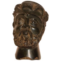 16th Century or Older Marble Bust of a Roman Man's Head