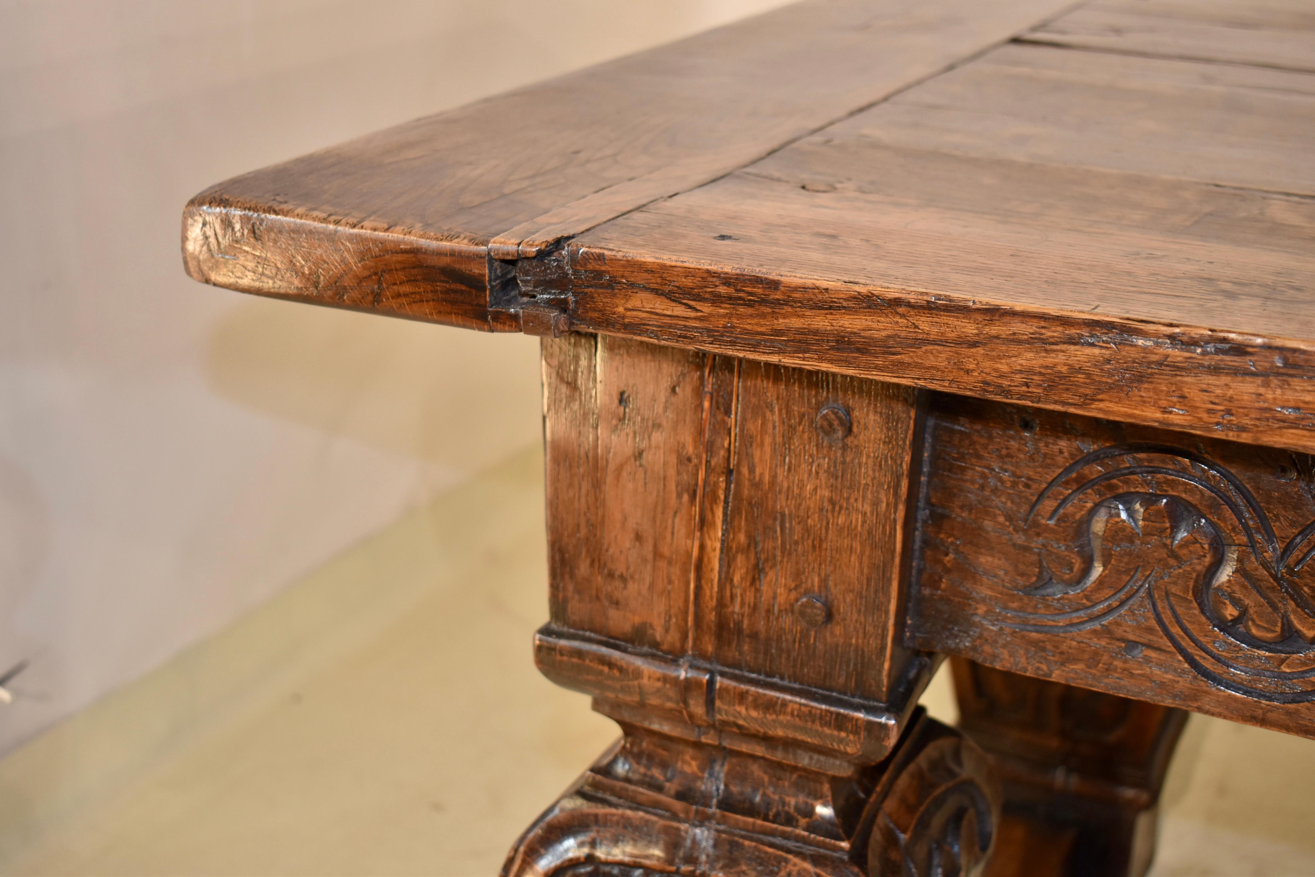 16th Century Period Elizabethan Carved Table of Substantial Size For Sale 4