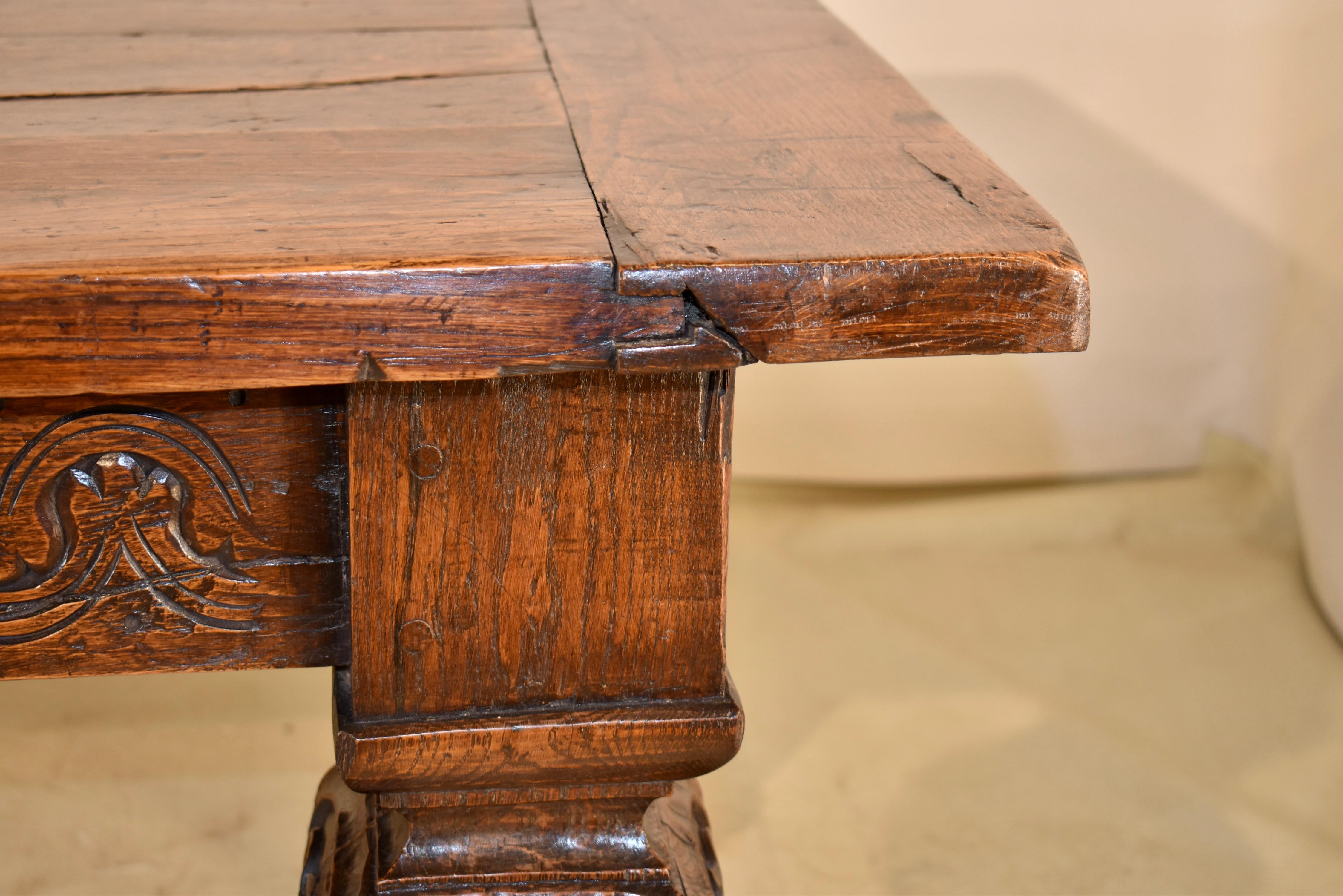 16th Century Period Elizabethan Carved Table of Substantial Size For Sale 5