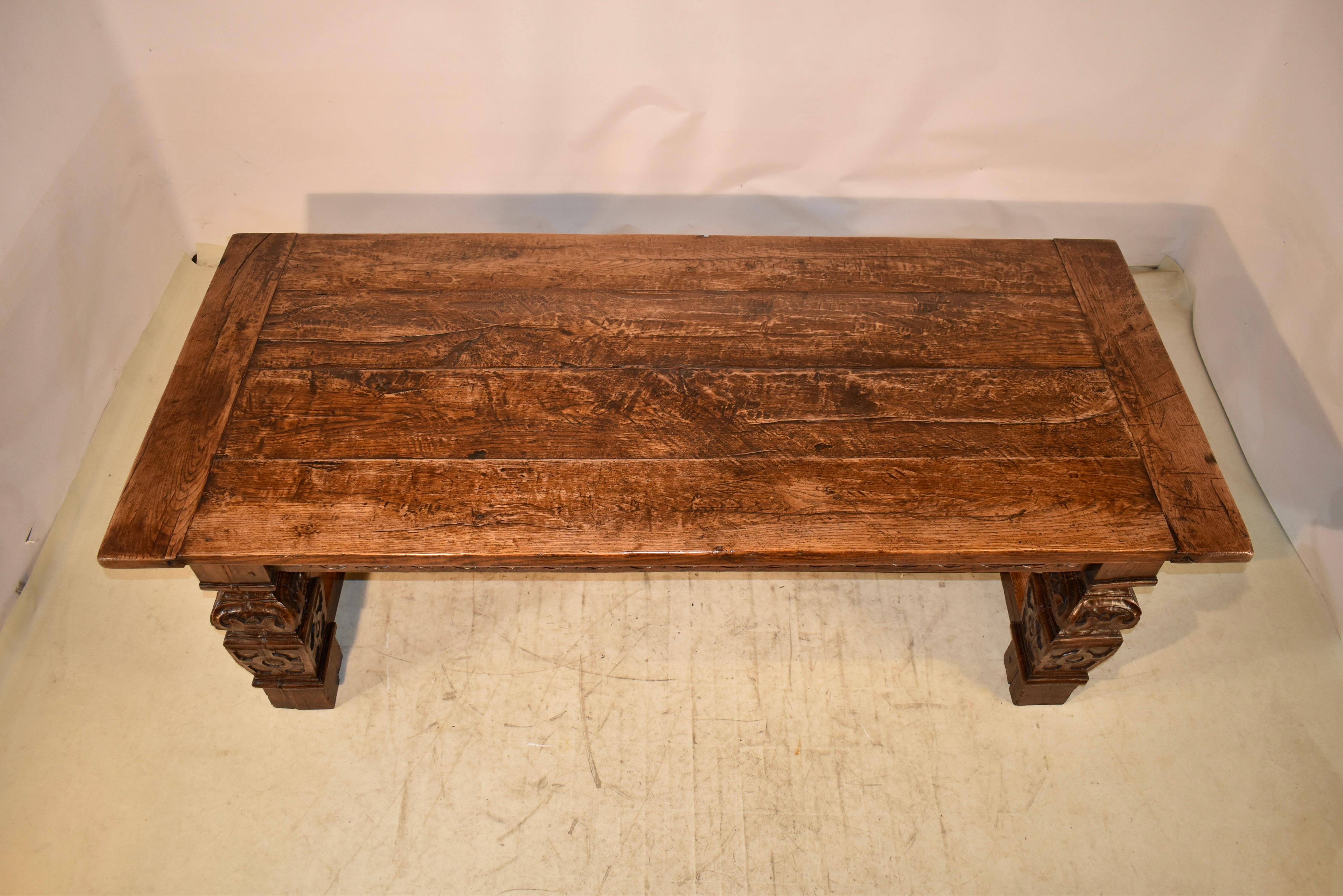 16th Century Period Elizabethan Carved Table of Substantial Size For Sale 6