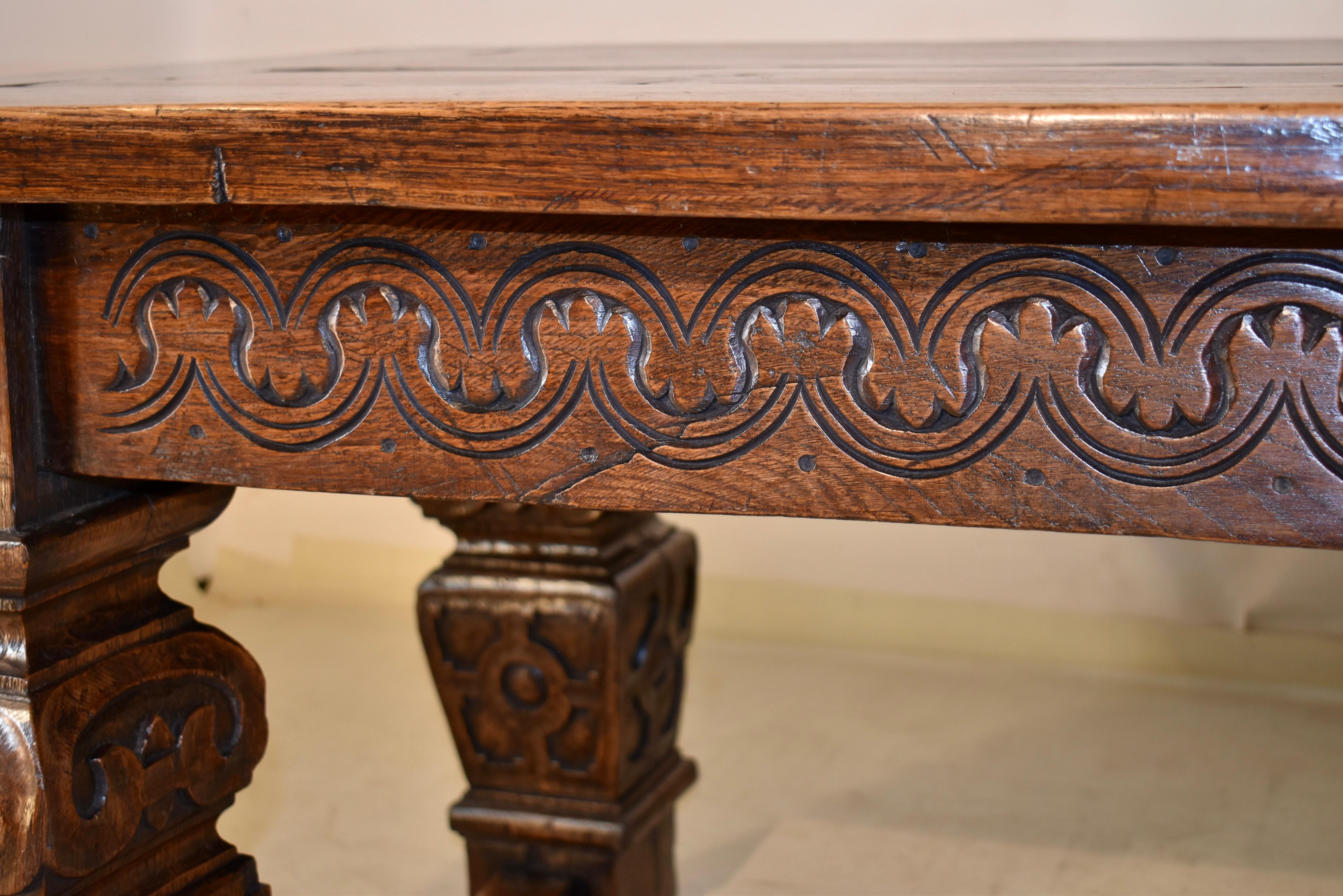 16th Century Period Elizabethan Carved Table of Substantial Size For Sale 10