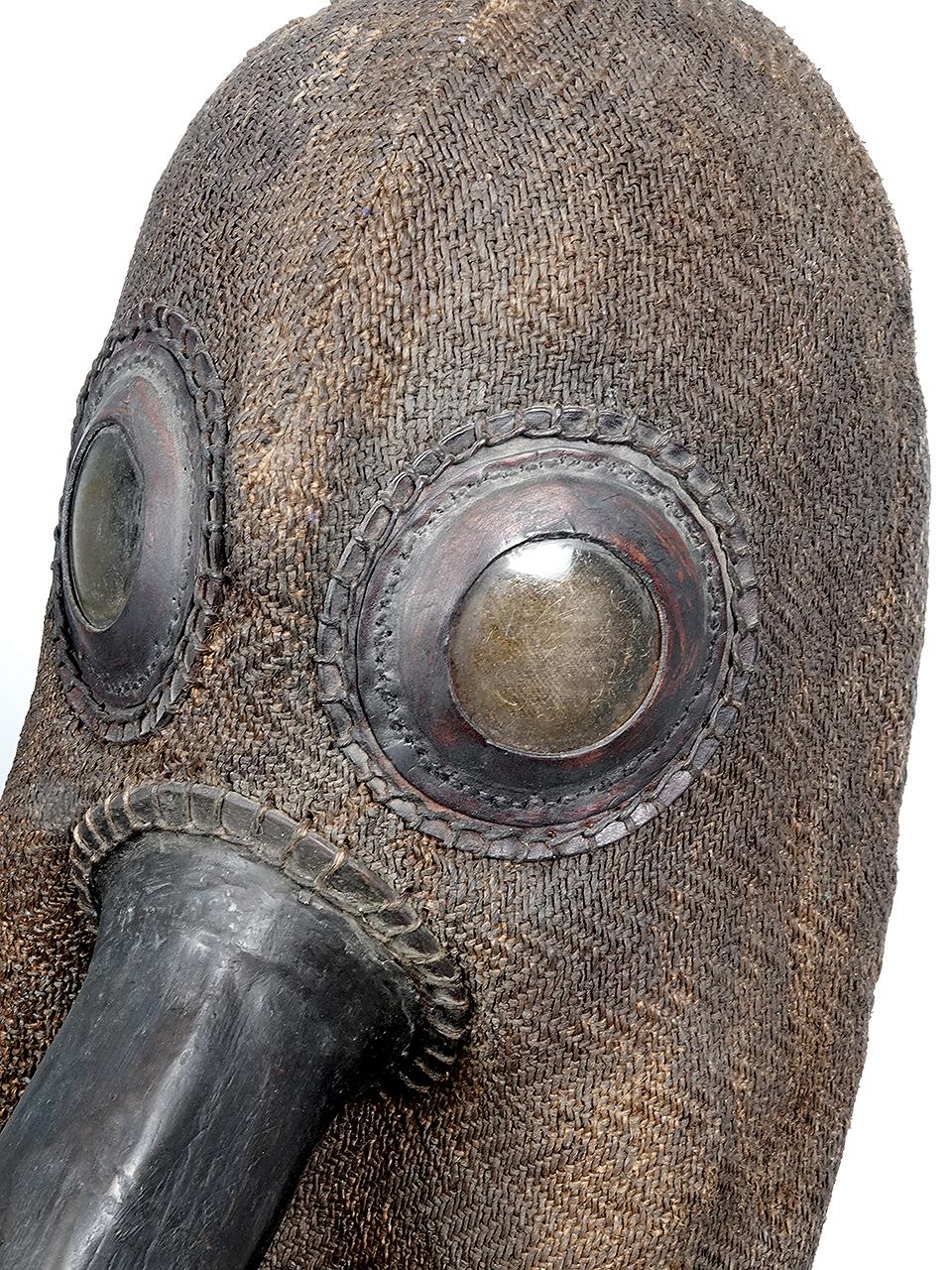 After 100's of years it's understandable that here are only 5 of original black plague helmets still in existence. All are now in Museums... but there are more museums out there than original helmets. The example pictured was a hand-made replica