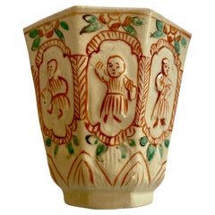 16th Century Polychrome Octagonal Cup