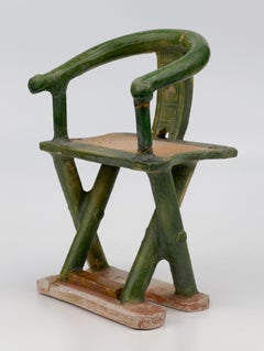 16th Century Pottery Model of a Folding Chair, Ming dynasty