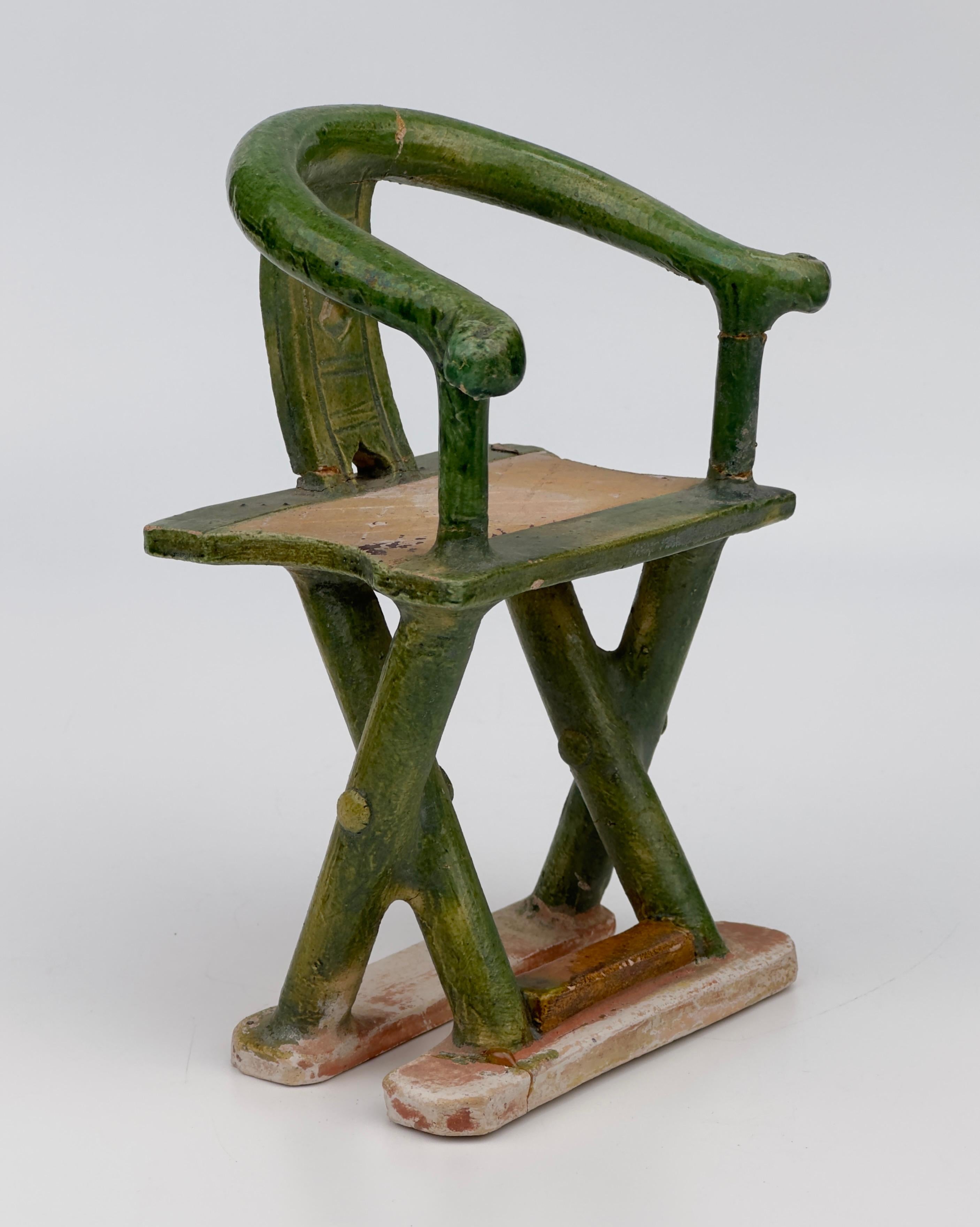 Hong Kong 16th Century Pottery Model of a Folding Chair, Ming dynasty For Sale