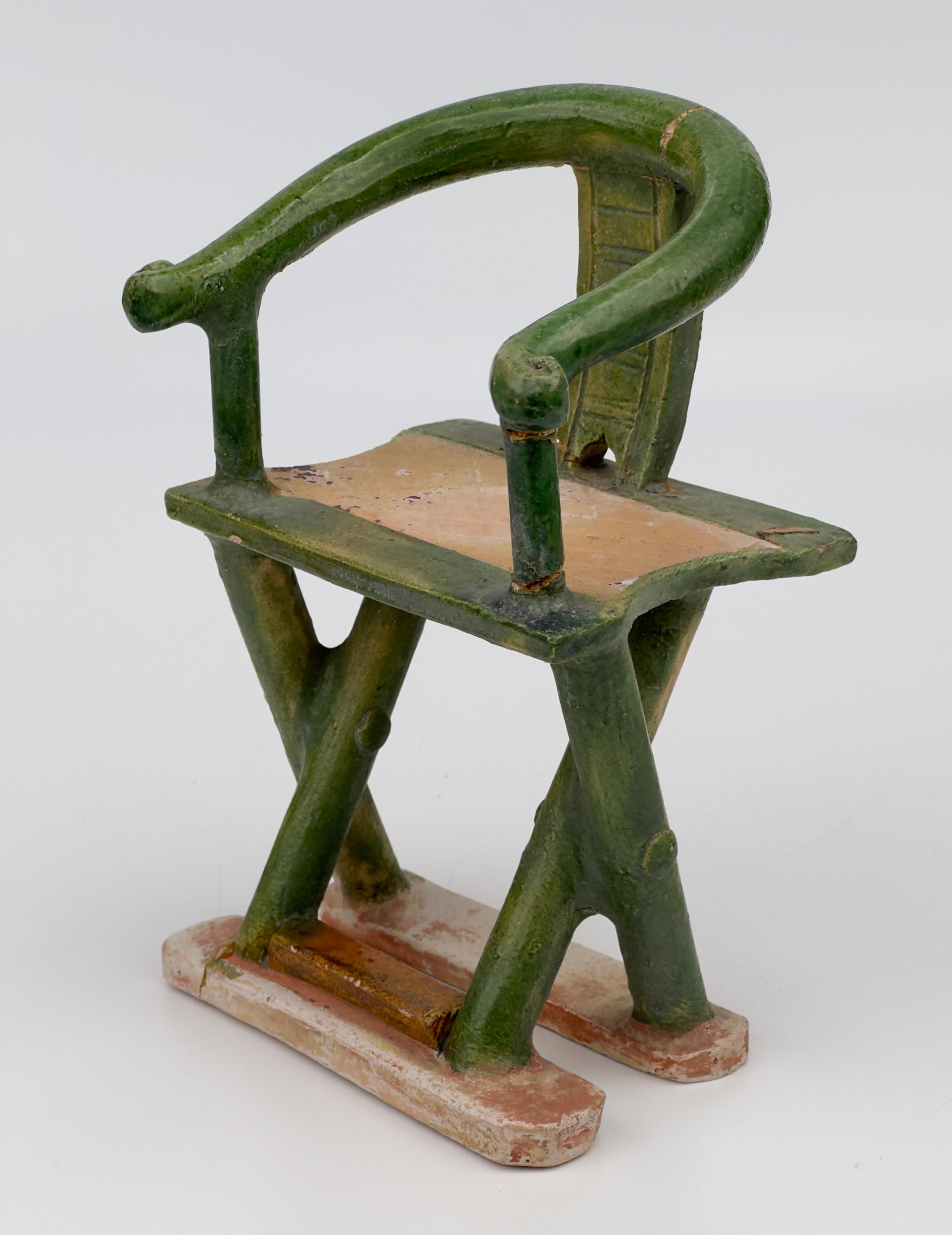 16th Century Pottery Model of a Folding Chair, Ming dynasty For Sale 1