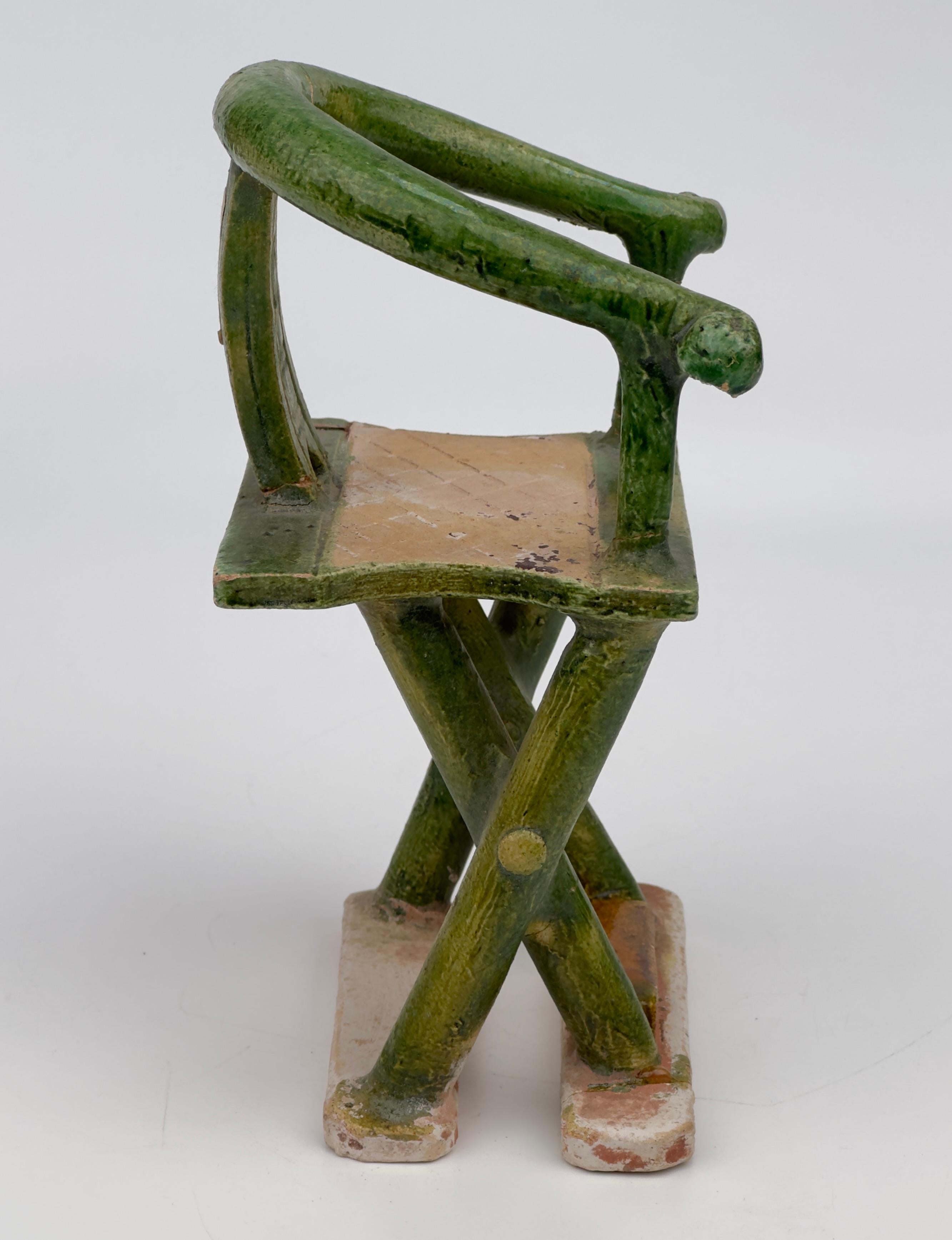16th Century Pottery Model of a Folding Chair, Ming dynasty For Sale 2