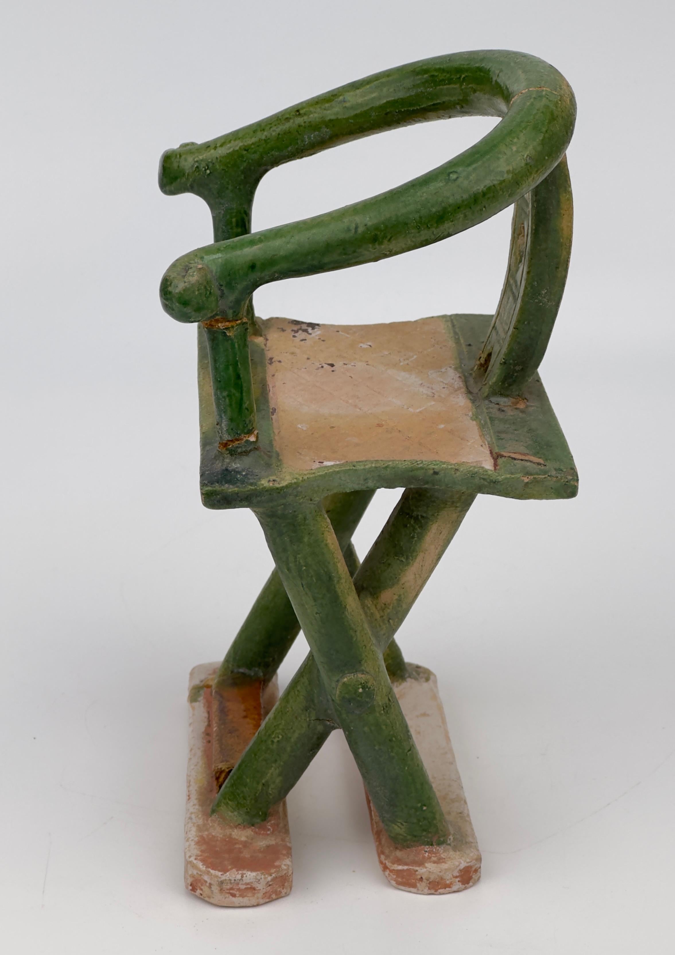 16th Century Pottery Model of a Folding Chair, Ming dynasty For Sale 3