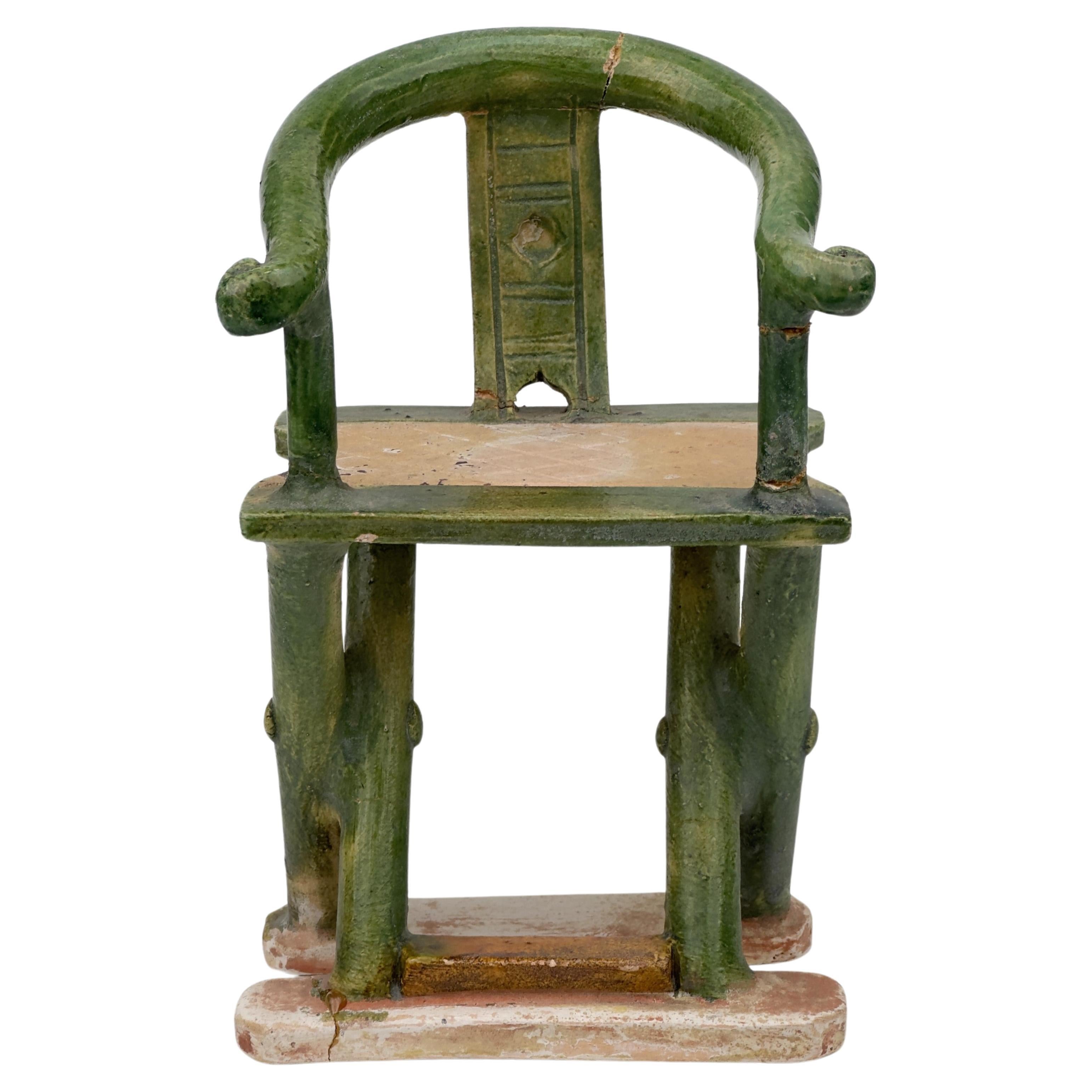 16th Century Pottery Model of a Folding Chair, Ming dynasty For Sale