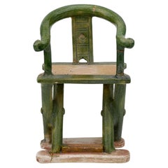 Modèle de chaise pliante en poterie du XVIe siècle, dynastie Ming