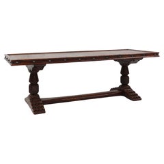 16th Century primitive full oak Spanish ship table with beautiful patina