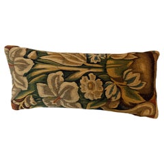 16th Century Renaissance Brussels Floral Tapestry Pillow