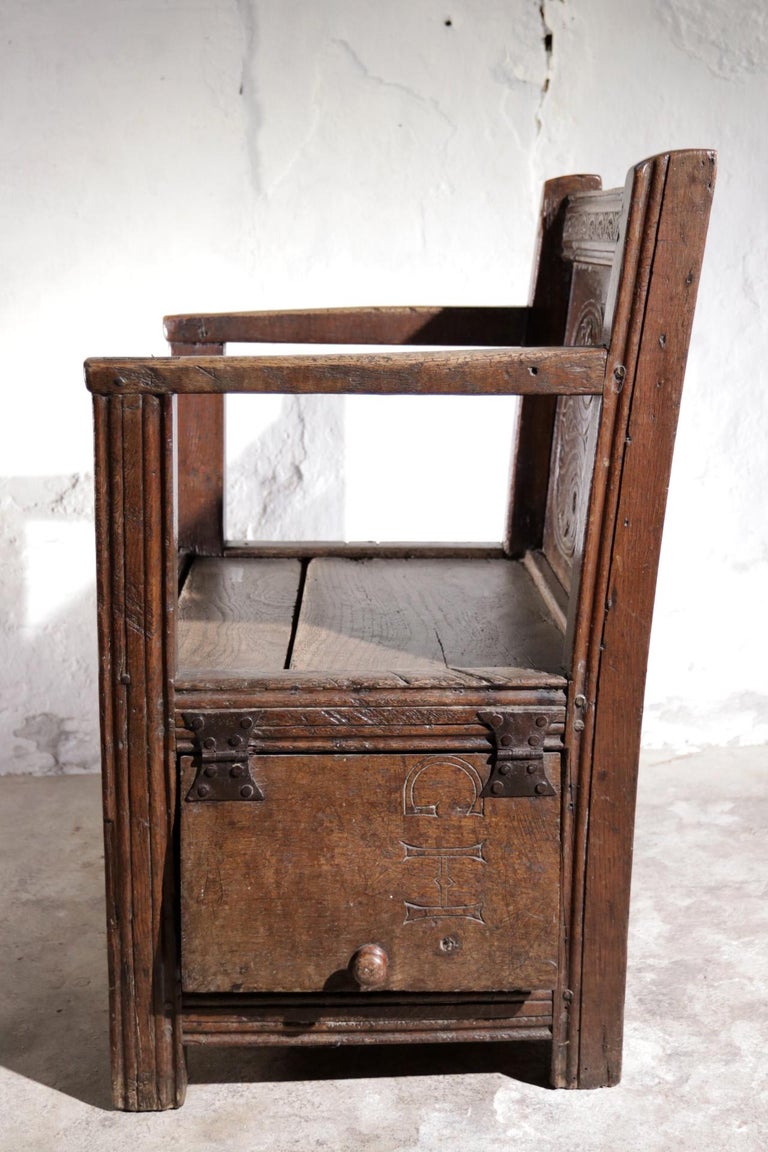 16th Century Renaissance Oak Boxchair at 1stdibs
