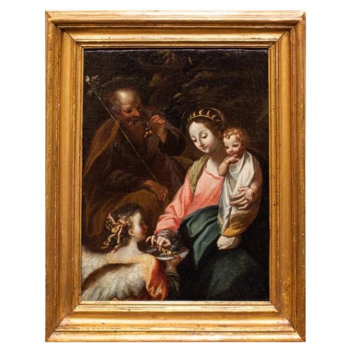 16th Century Madonna of the Carnations Painting Oil on Canvas from ...