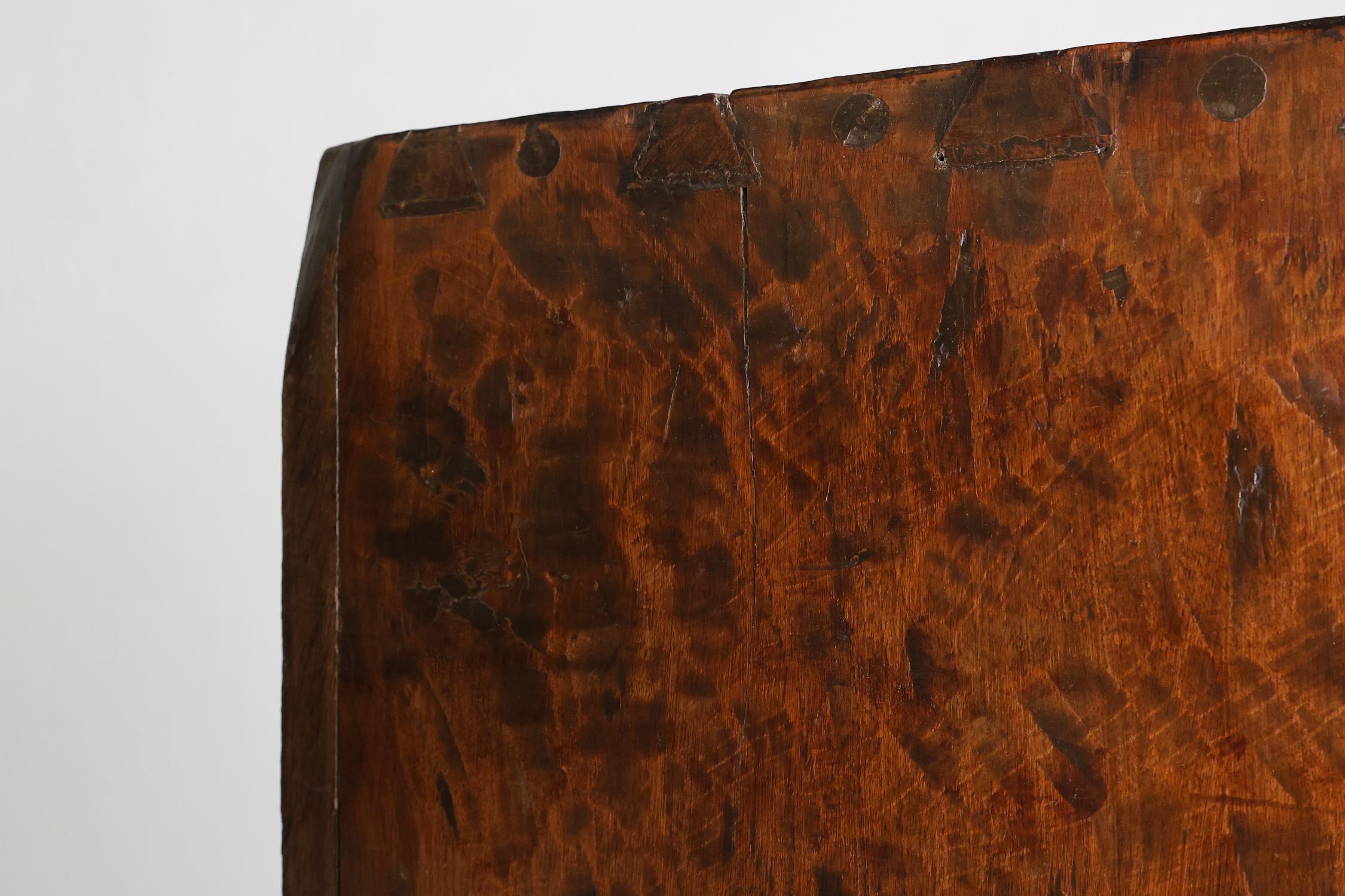 16th Century rustic cabinet in oak with ironwork, France 3