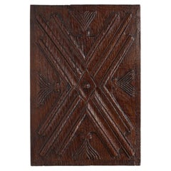 16th century sculpted oak Gothic panel, Belgium