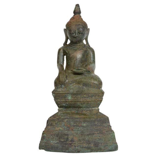 Bronze Buddha from Java Indonesia 9th Century Style Indonesian Buddhist ...