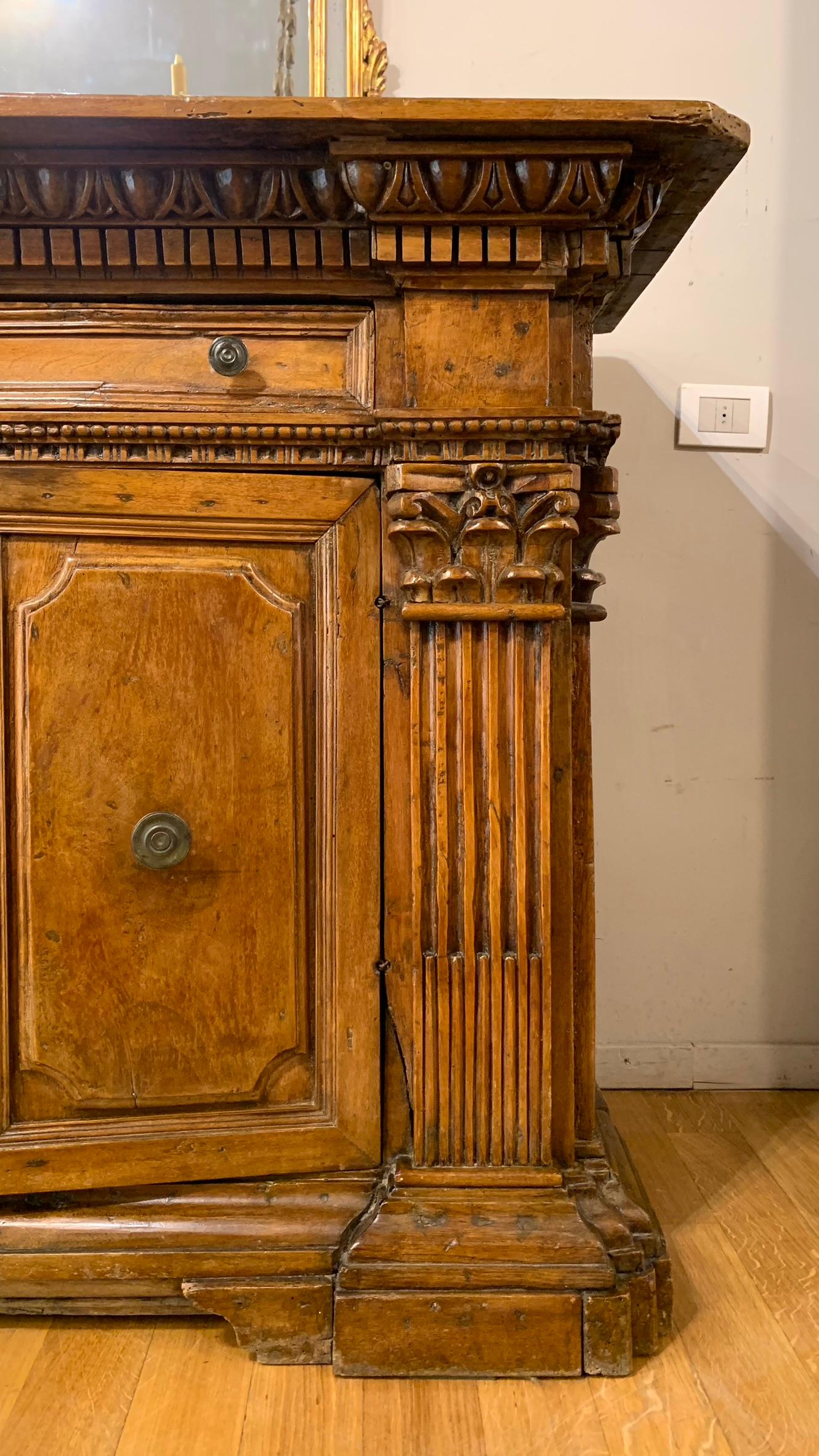 Hand-Carved 16th Century Sideboard