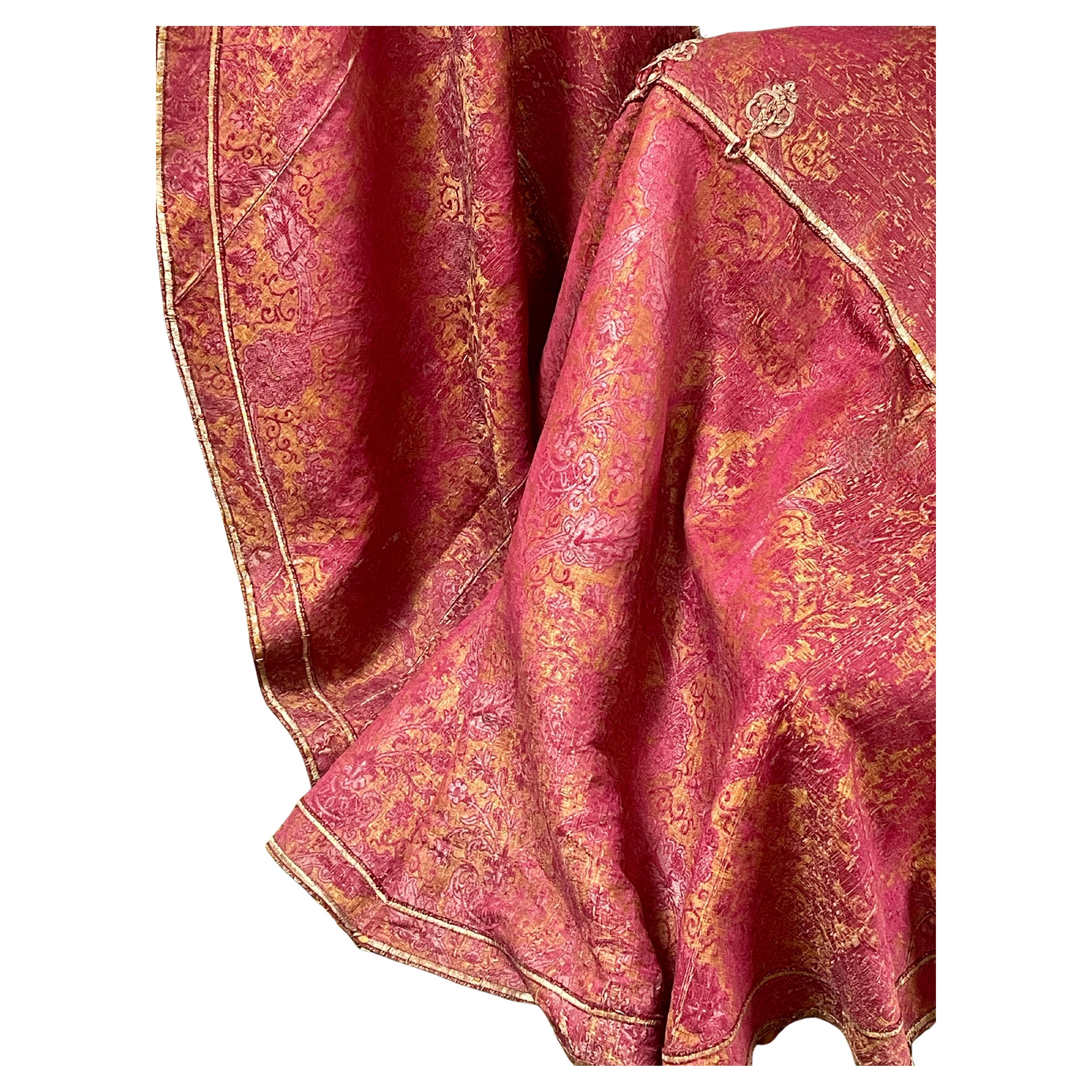 16th Century Silk Lampas Ecclesiastic Cope