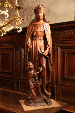 16th Century Southern Germany Wood Figure of Saint Roch