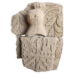 16th Century Spanish Family Coat of Arms – Sandstone Carving